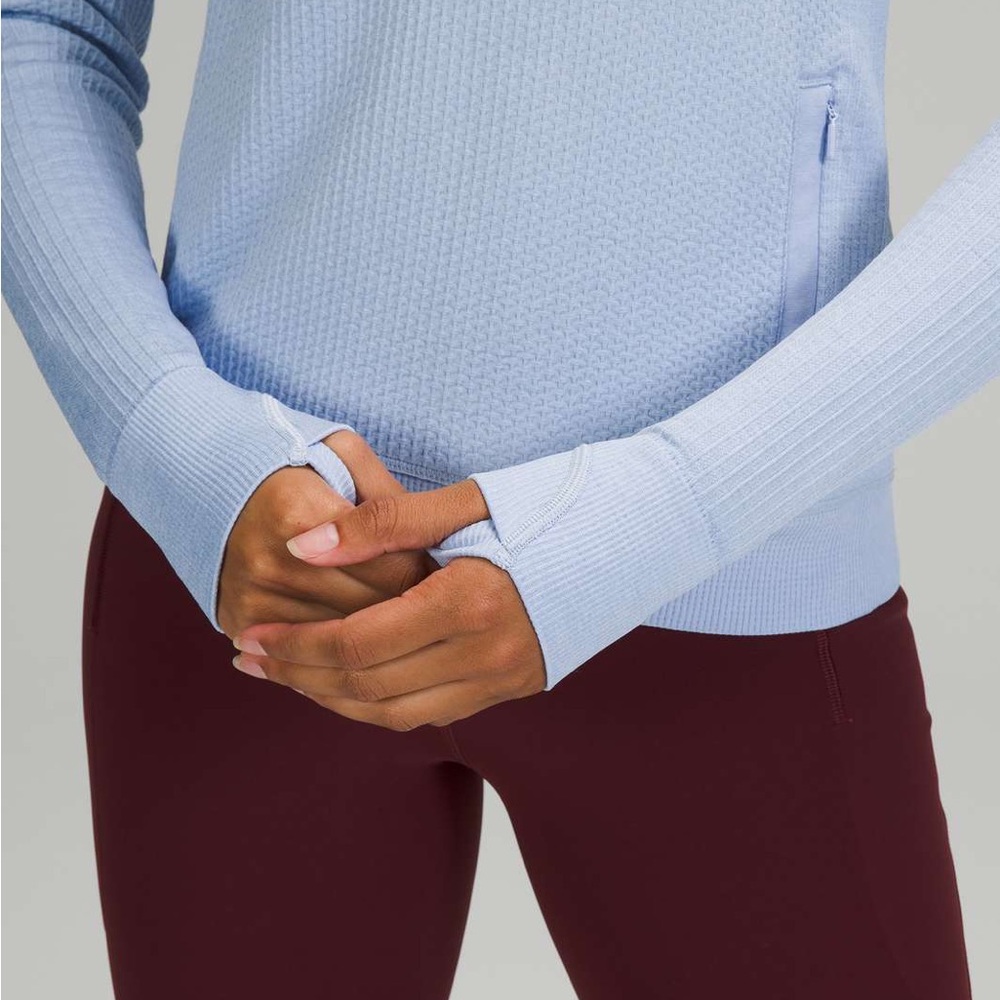 Lululemon Light Blue Quarter-Zip Sweater - Picture 4 of 7